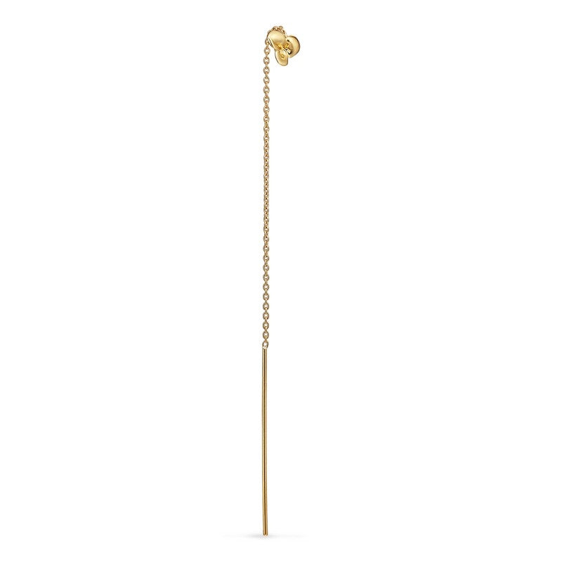 Leaf Chain kædeørering i 18 kt forgyldt sølv fra Jane Kønig, 11 cm, Rosie kollektion.